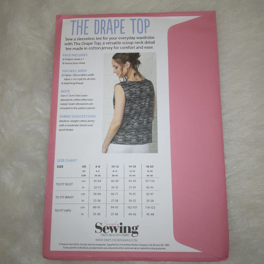 Simply Sewing  The Drape Top size 4-18